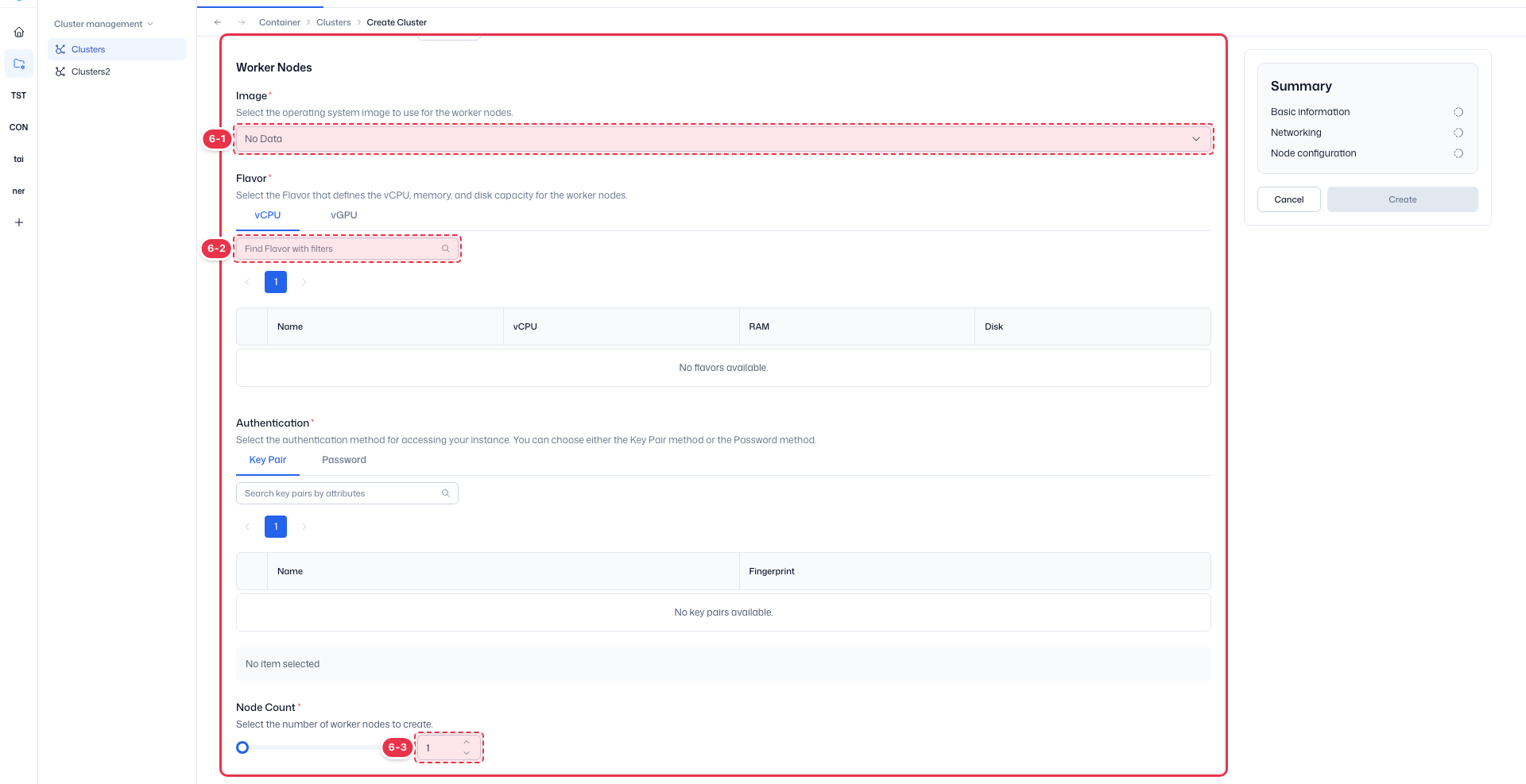 Node configuration · Worker Nodes
