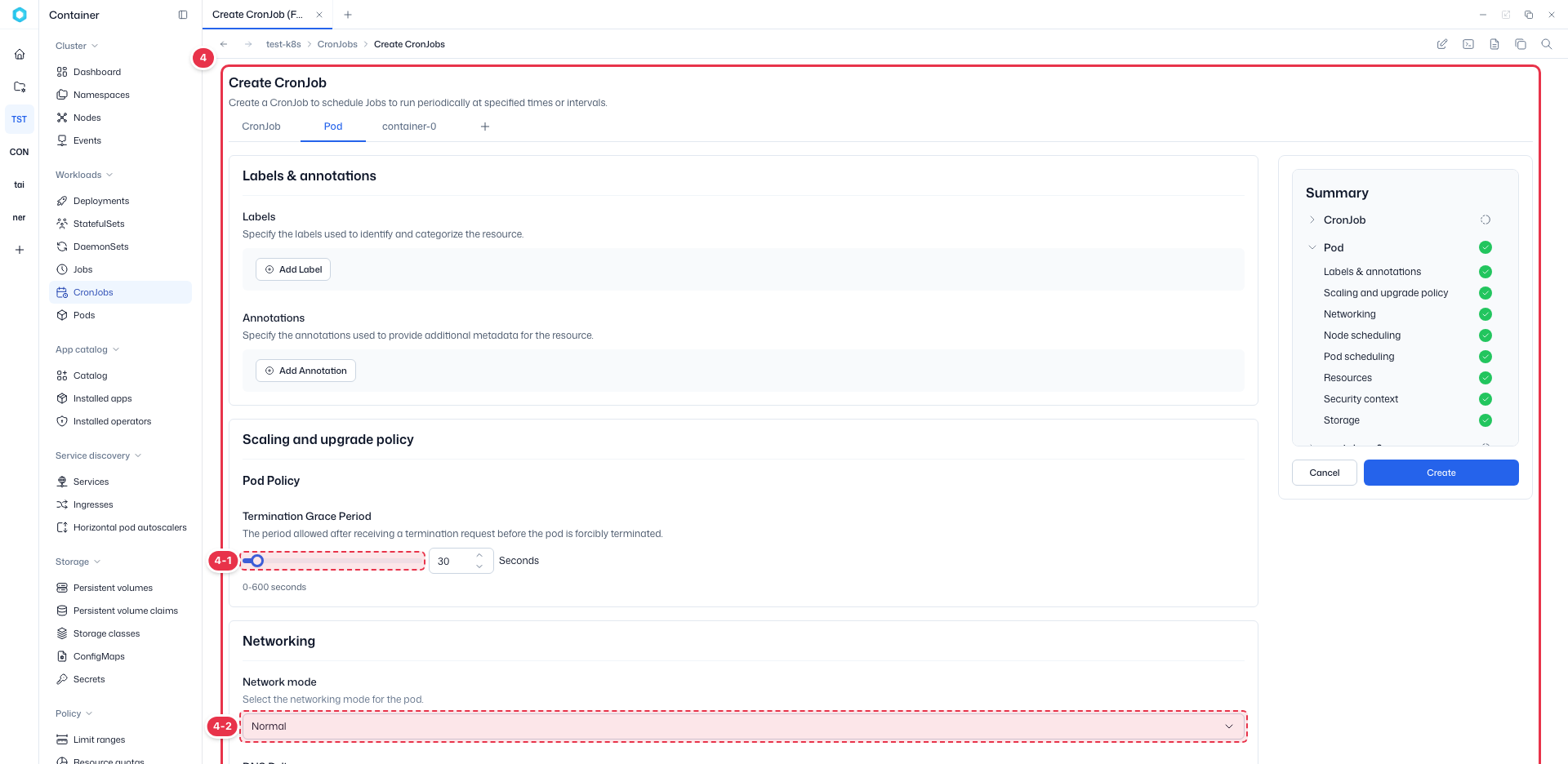 Create CronJob: Pod