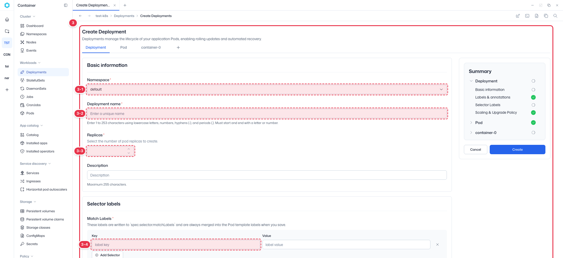 Create Deployment: Deployment