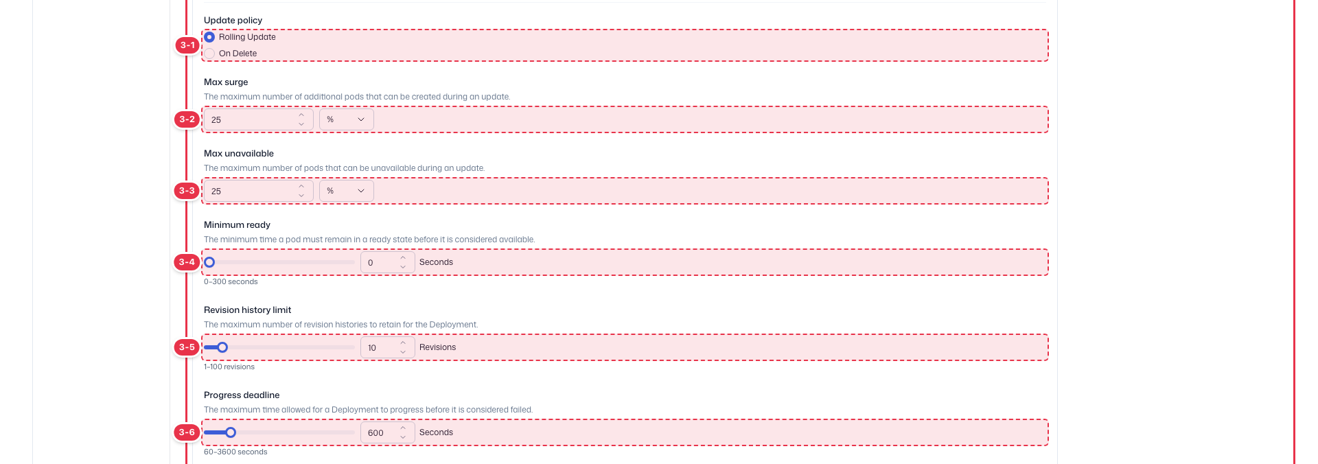 Edit Config: Deployment (Scaling)