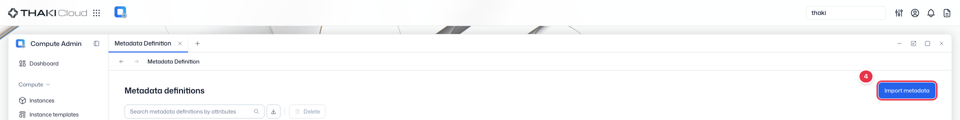 Import metadata