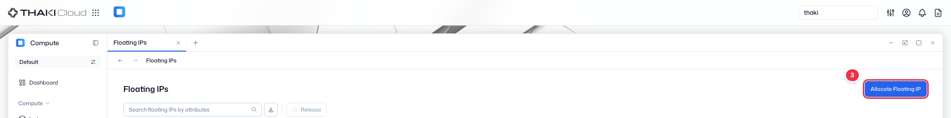 Allocate Floating IP