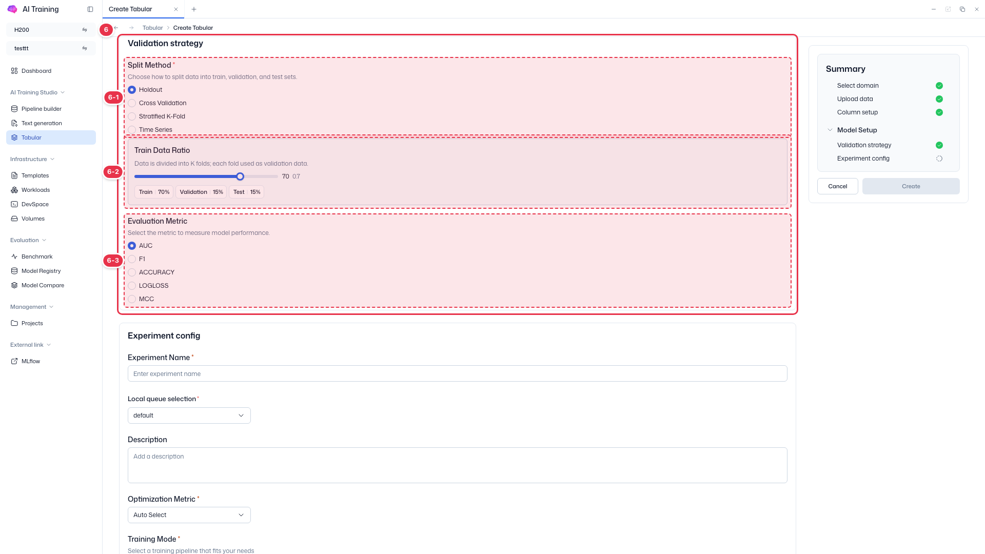 4단계 — Model Setup · Validation strategy